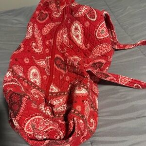 Vera Bradley Red Paisley Quilted Tote